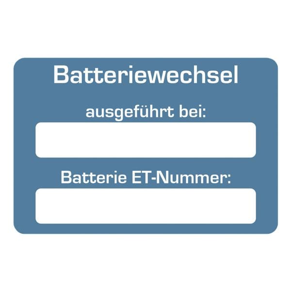 EICHNER 2 Rollen je 250 Kundendienst-Aufkleber Batteriewechsel