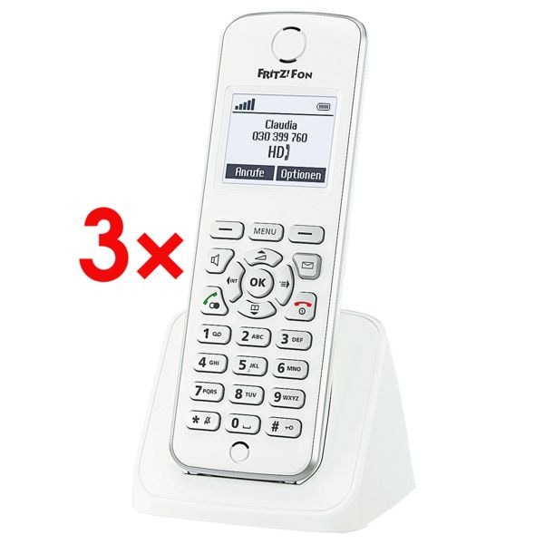 AVM 3x Schnurloses Telefon FRITZ!Fon M2