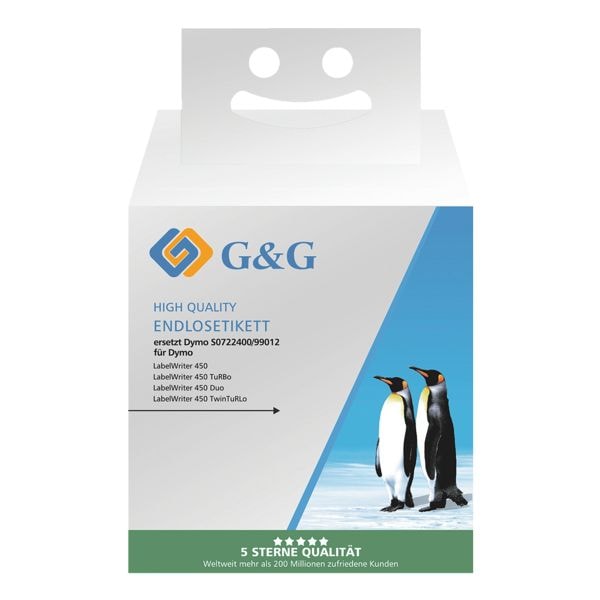 G&G Etiketten ersetzt Dymo 99012 / S0722400 36 x 89 mm - 2x 260 Stck