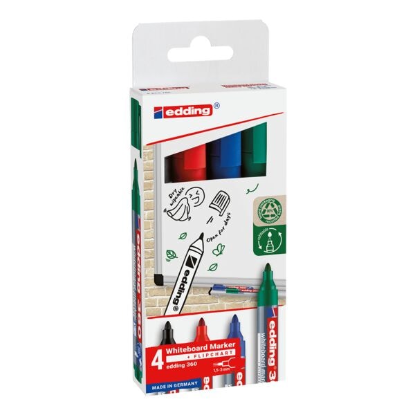 Edding 4er-Pack Whiteboard-Marker »360«