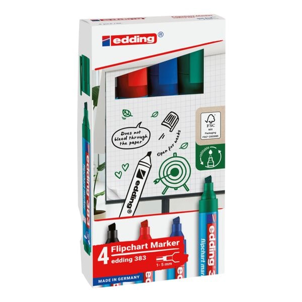 Edding 4er-Pack Flipchart Marker »383«