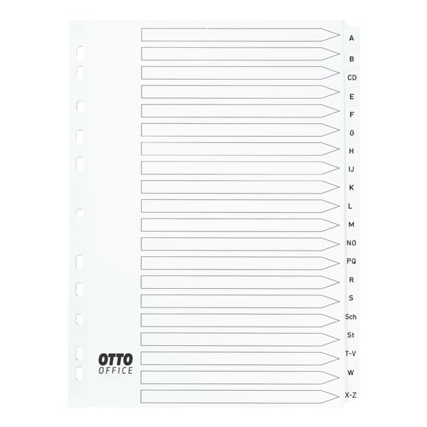 OTTO Office Register, A4, A-Z 20-teilig, wei�, Karton