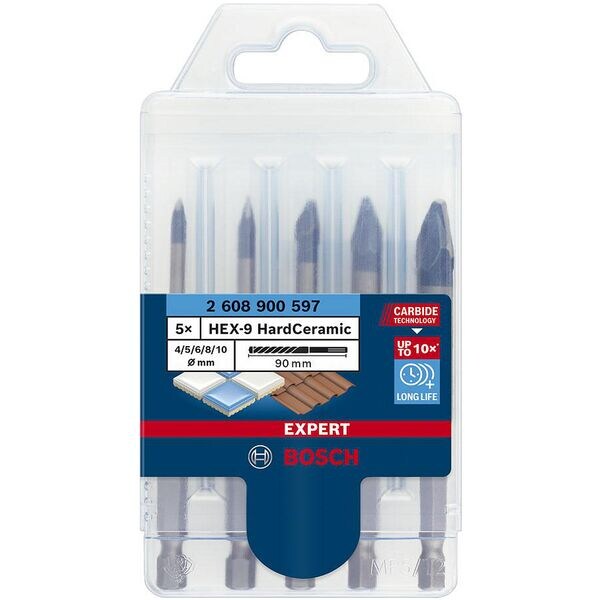 BOSCH 5-tlg. HEX-9 HardCeramic Bohrer-Set 4 - 10 mm