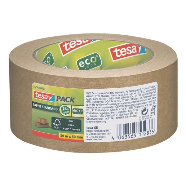Packband tesa Papier Standard EcoLogo, 50 mm breit, 50 Meter lang Packband tesa Papier Standard EcoLogo, 50 mm breit, 50 Meter lang