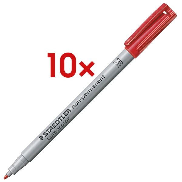 10x STAEDTLER Lumocolor non-permanent 1,0mm (M)