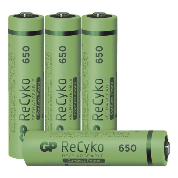 GP Batteries 4er-Pack Akkus ReCyko+ Micro / AAA / 650 mAh