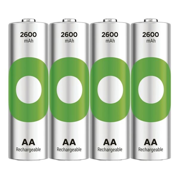 GP Batteries 4er-Pack Akkus ReCyko+ Mignon / AA / 2600 mAh
