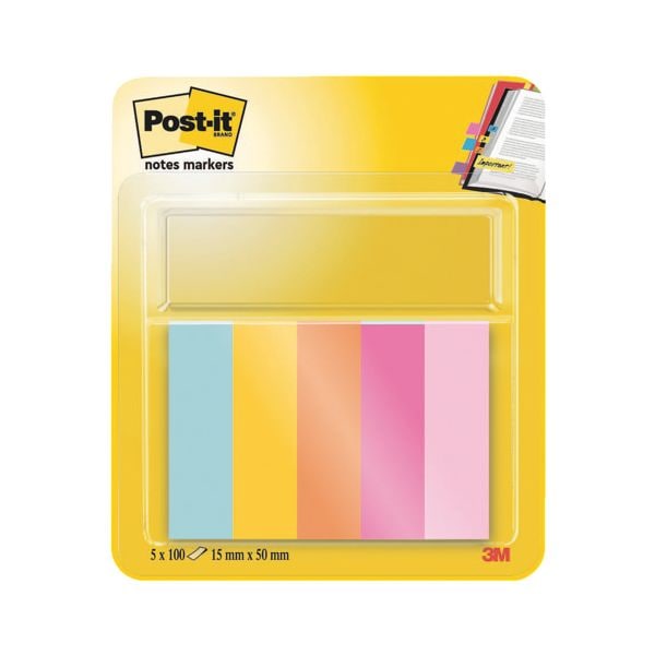Post-it Notes Markers Haftmarker-Set Page Marker Beachside Collection 670-5-BEA 15 x 50 mm, Papier