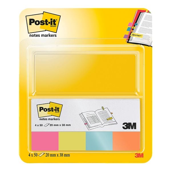 Post-it Notes Markers Haftmarker-Set Page Marker Poptimistic Collection 670-4P 20 x 38 mm, Papier