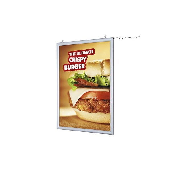Showdown Displays LED-Leuchtrahmen zweiseitig A1 silber Showdown Displays LED-Leuchtrahmen zweiseitig A1 silber