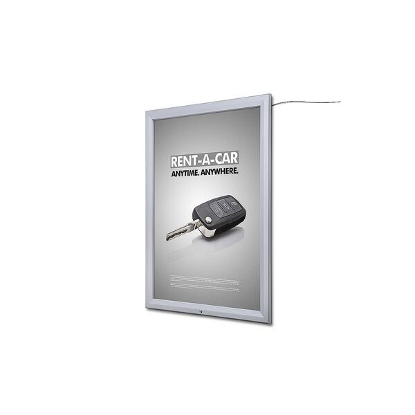 Showdown Displays LED-Plakatschaukasten mit Gasfeder A0 Außenbereich silber Showdown Displays LED-Plakatschaukasten mit Gasfeder A0 Außenbereich silber