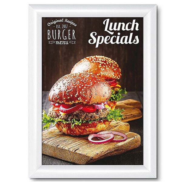 Showdown Displays Klapprahmen A4 Gehrungsecken 25 mm Profil farbig