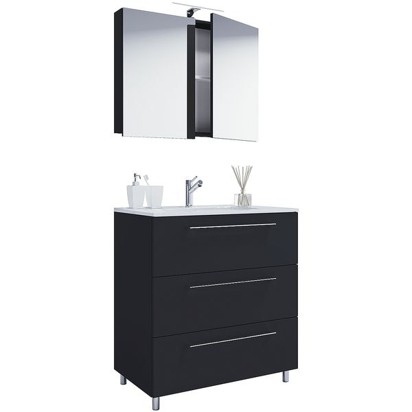 VCM Morgenthaler 3-tlg. Badmöbel-Set »Schubo« 80 cm 3 Schübe Spiegelschrank VCM Morgenthaler 3-tlg. Badmöbel-Set »Schubo« 80 cm 3 Schübe Spiegelschrank