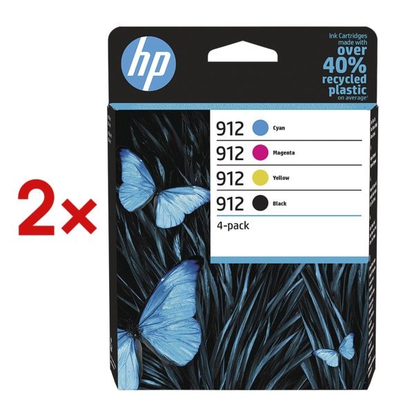 HP 2x 4er-Set Tintenpatronen »6ZC74AE« HP 912 CMYK HP 2x 4er-Set Tintenpatronen »6ZC74AE« HP 912 CMYK