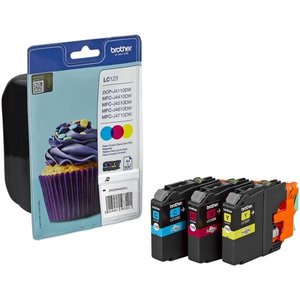 Brother 3er-Pack Tintenpatronen »LC-123C/M/Y« cyan, magenta, gelb