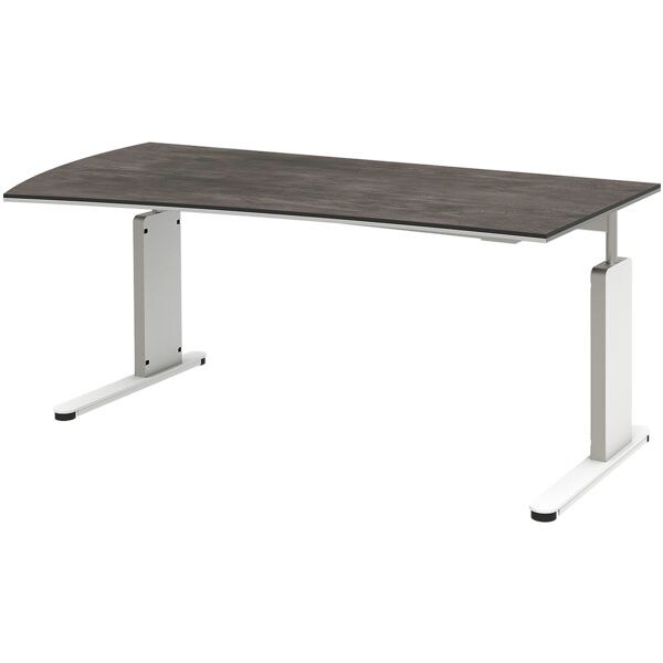 Schreibtisch »Objekt Plus« 180 cm, kleiner Bogen links, C-Fuß, linksläufig Schreibtisch »Objekt Plus« 180 cm, kleiner Bogen links, C-Fuß, linksläufig