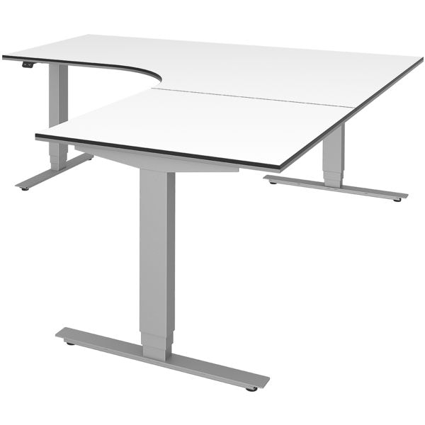 rhr Schreibtisch Objekt Plus 180 cm, T-Fu alusilber