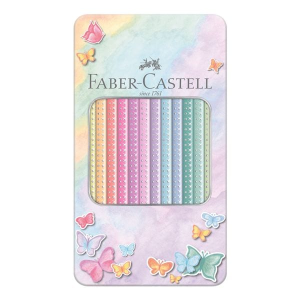 Faber-Castell 12er-Pack Buntstifte Sparkle Pastell mit Metalletui