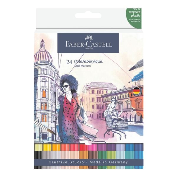 Faber-Castell 24er-Pack Aqua Dual Marker