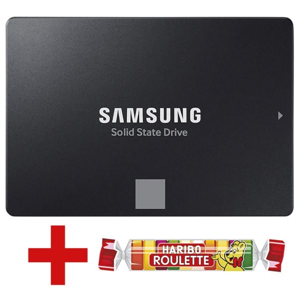 Samsung 870 EVO (MZ-77E500B/EU) 500 GB, interne SSD-Festplatte, 6,35 cm (2,5 Zoll), inkl. Fruchtgummi Roulette 25 g