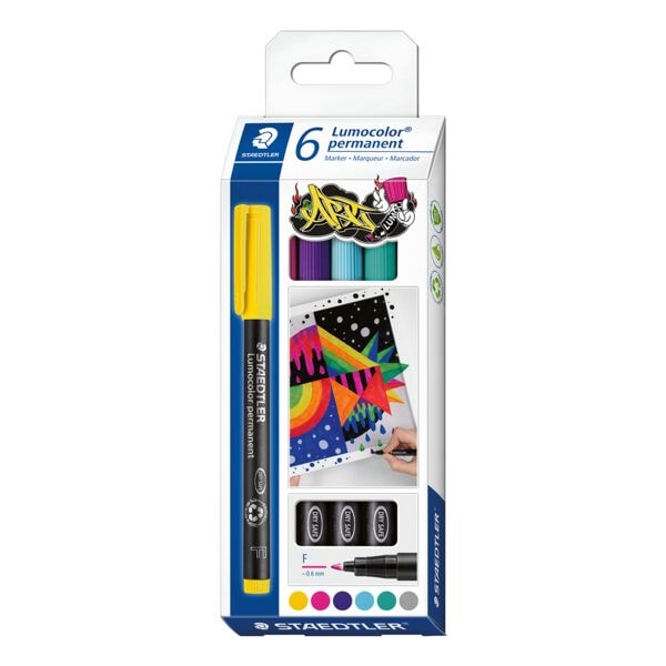 STAEDTLER Universalstifte Lumocolor&reg; 318 permanent F - Rundspitze, Strichst�rke 0,6 mm (F)
