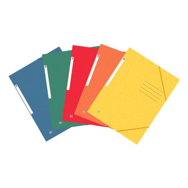 Oxford 10er-Pack Eckspanner Top File + A4 ohne Einschlagklappen - farbig sortiert