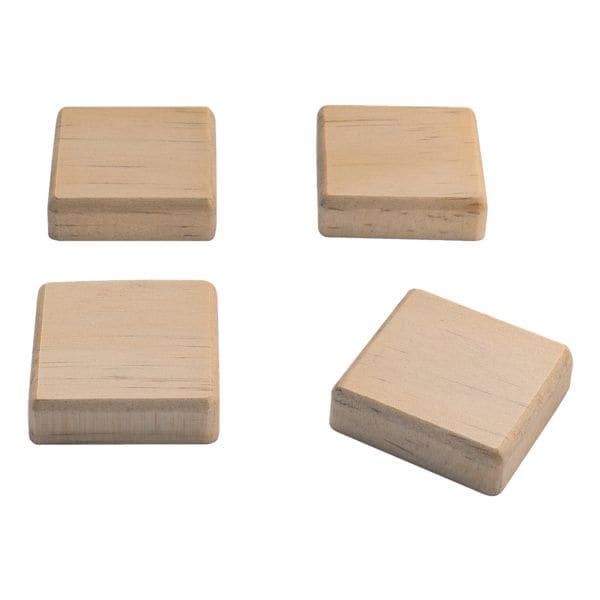 Sigel 4er-Pack Holz-Magnete quadratisch 33 x 33 x 9 mm