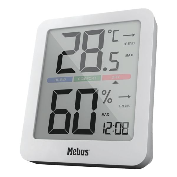 Mebus Digitales Thermo-/Hygrometer - wei