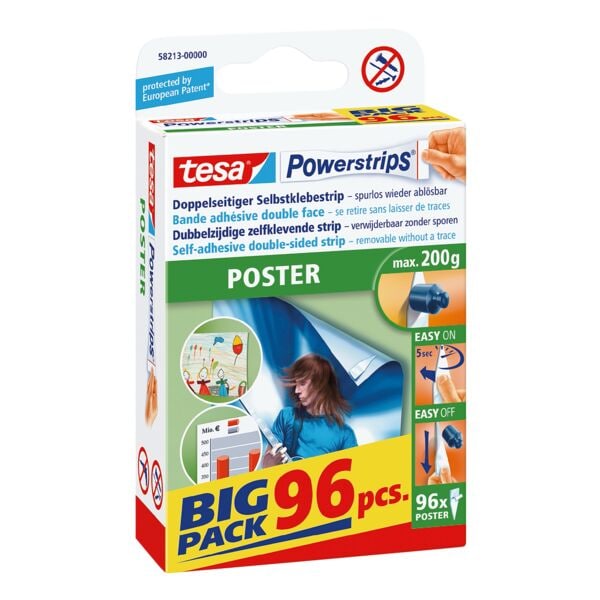 tesa Powerstrips Poster - Big Pack 58213 bis 200 g