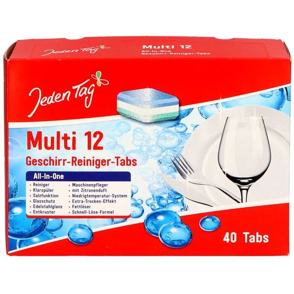 Jeden Tag Geschirreiniger Tabs All-in-One »Multi 12«
