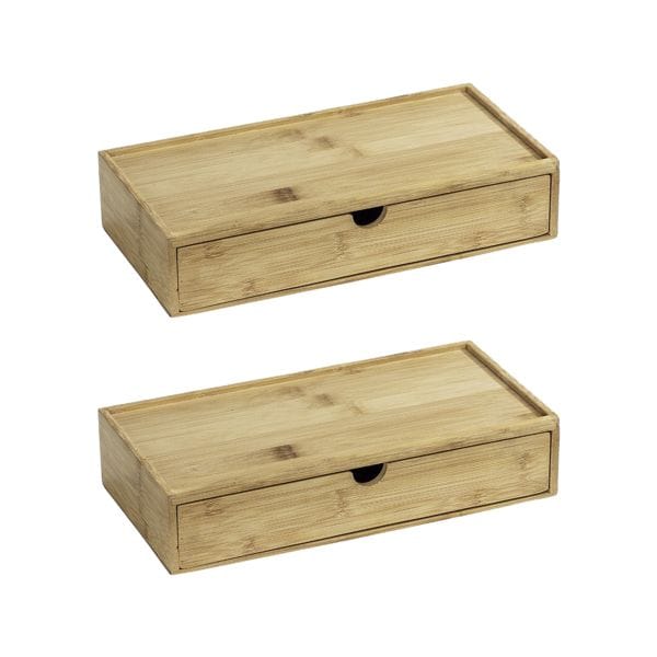 Wenko 2er-Pack Bambus Box »Terra« mit Schublade