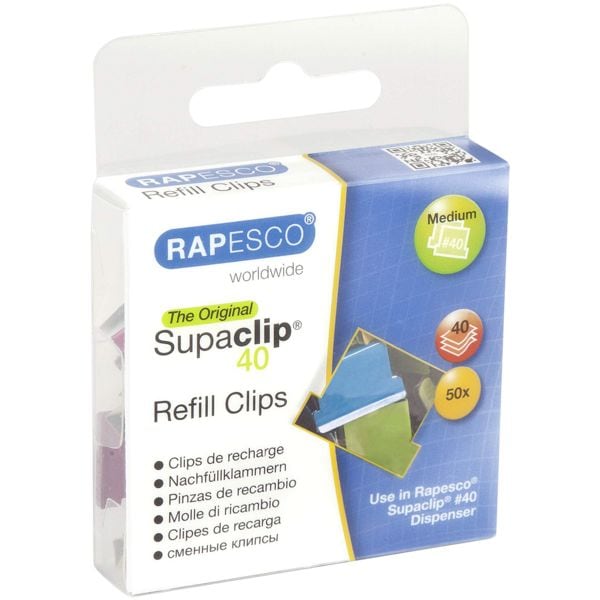RAPESCO 40er-Pack Foldback-Klammern »SupaClip«