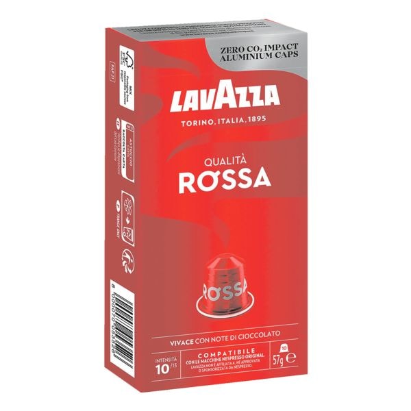 Lavazza 10er-Pack Kaffeekapseln Espresso Qualit Rossa