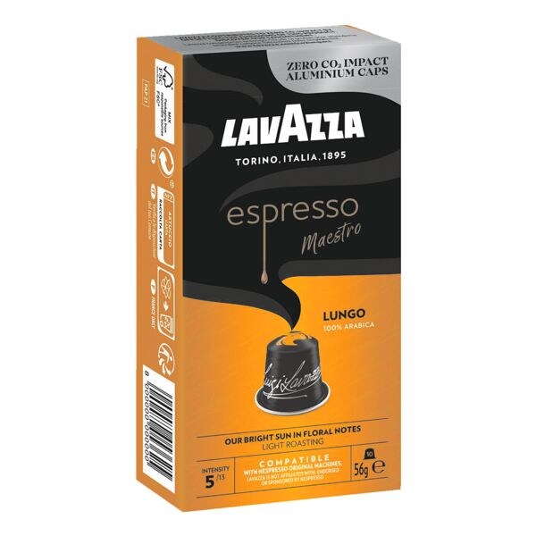 Lavazza 10er-Pack Kaffeekapseln Espresso Maestro Lungo