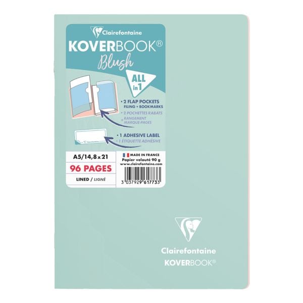 Clairefontaine Notizbuch Koverbook Blush A5 liniert, ohne Rand