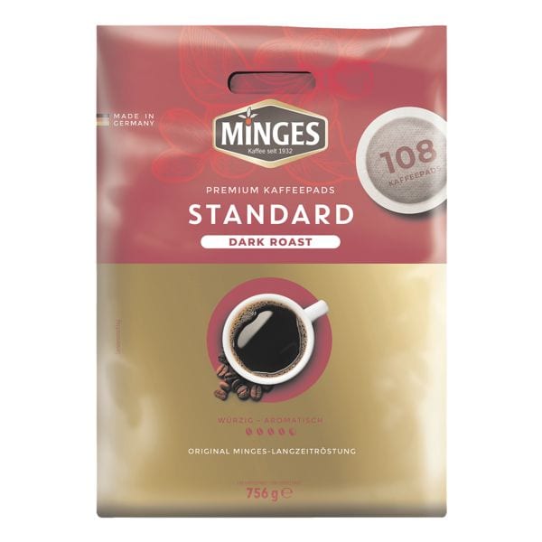 Minges 108er-Pack Kaffeepads Standard Dark Roast