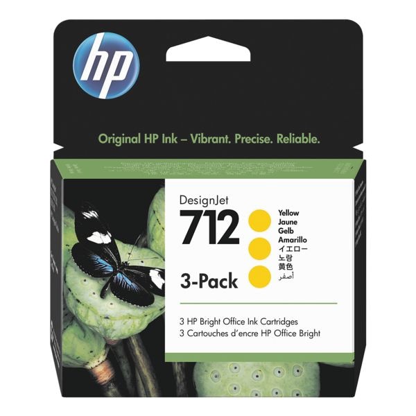 HP Tintenpatronen-Set HP 712, gelb - 3ED79A
