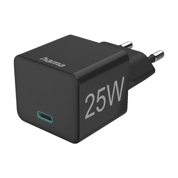 Hama Mini-Schnellladegert USB-C PD / Quick Charge 25 W schwarz