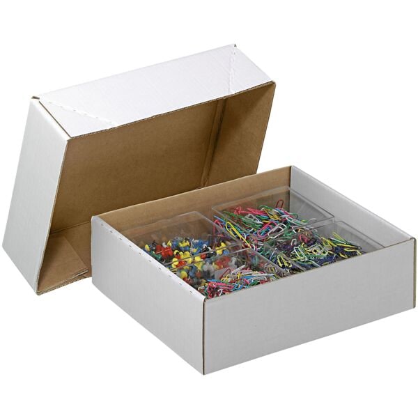 Nestler 20er-Pack Kartons mit abnehmbarem Deckel Wellpappe 1-wellig 33,8 x 23,8 x 9,2 cm