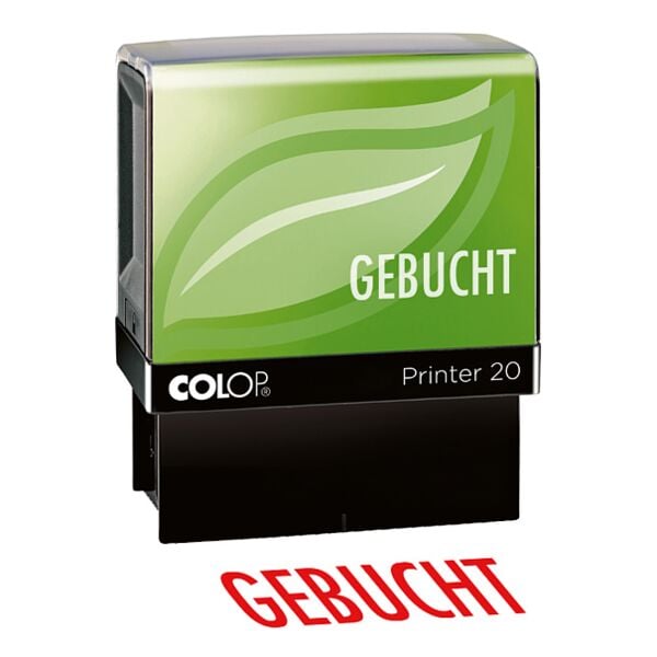 Colop Green Line Selbstfärbender Textstempel Printer 20 »Gebucht«