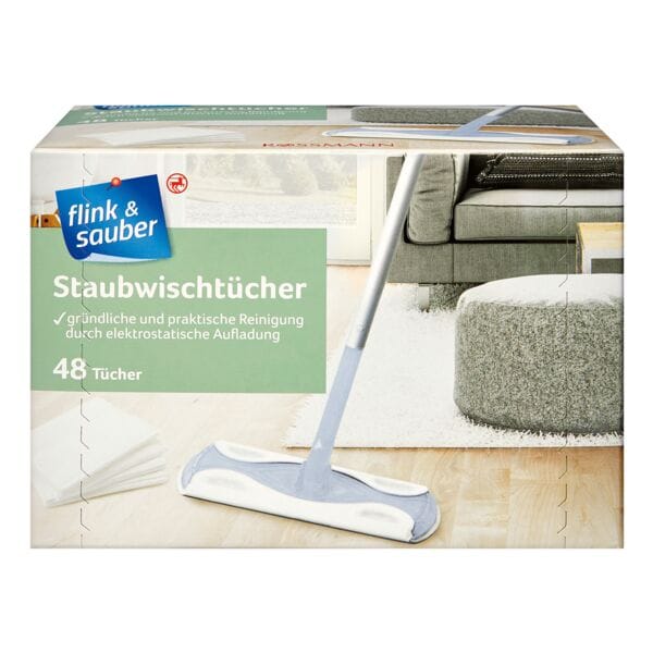 flink & sauber 48er-Pack Staubwischtcher