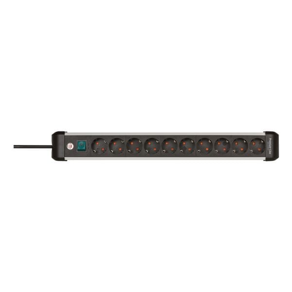 10-fach Steckdosenleiste Brennenstuhl Premium-Alu-Line mit Schalter silberfarben/schwarz