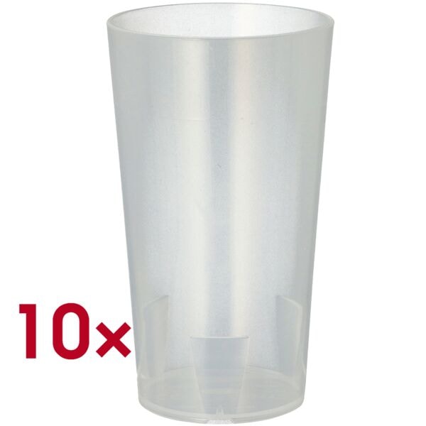 Papstar 10er-Pack Mehrweg-Trinkbecher 0,2 l unzerbrechlich