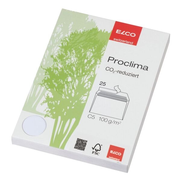 Briefumschläge ELCO Proclima, C5 100 g/m² ohne Fenster - 25 Stück 22,9/-/16,2 25 Briefumschläge Briefumschläge ELCO Proclima, C5 100 g/m² ohne Fenster - 25 Stück 22,9/-/16,2 25 Briefumschläge
