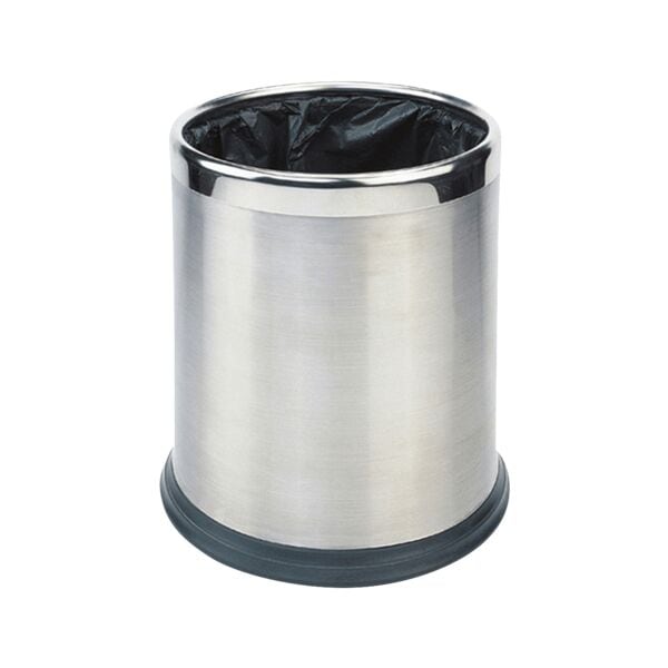 cookmax Edelstahl Mlleimer rund mit Chromrand 10 Liter mit Stlpmantel
