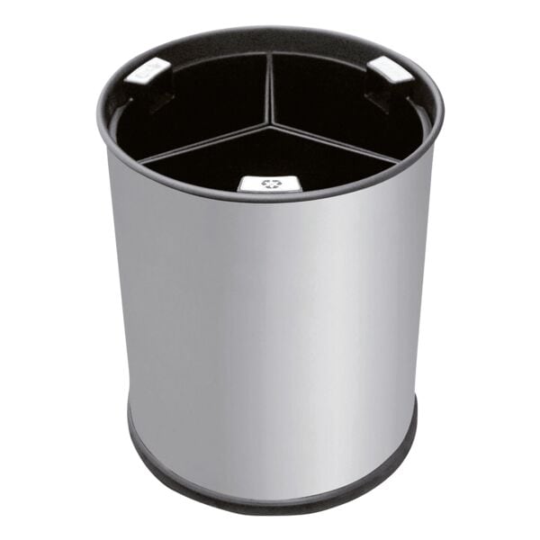 cookmax Abfallbehlter mit Trennsystem Edelstahl schwarz 13 Liter