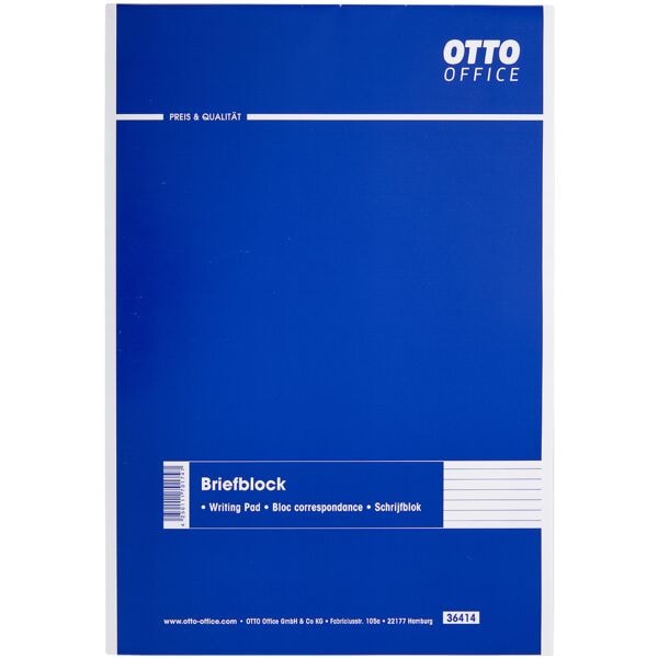 OTTO Office Briefblock, A4, liniert, 50 Blatt