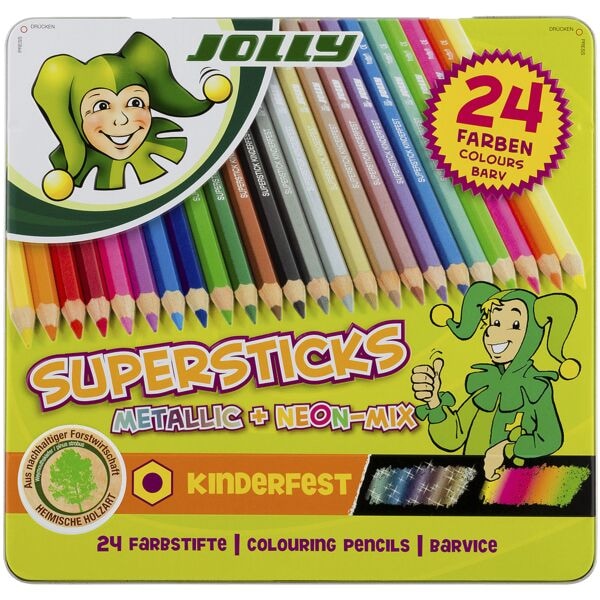 JOLLY Supersticks Metallic + Neon-Mix Buntstifte 24 Stck