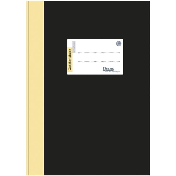 Ursus Geschäftsbuch DIN A4 liniert schwarz Hardcover 192 Seiten