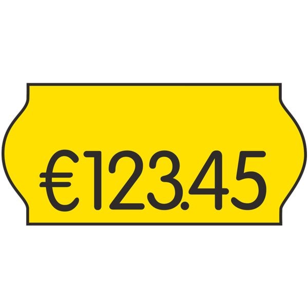 CreenLine 36er-Pack Preisauszeichnungsetiketten 26 x 12 mm leuchtgelb permanent (je 1500 Stck)